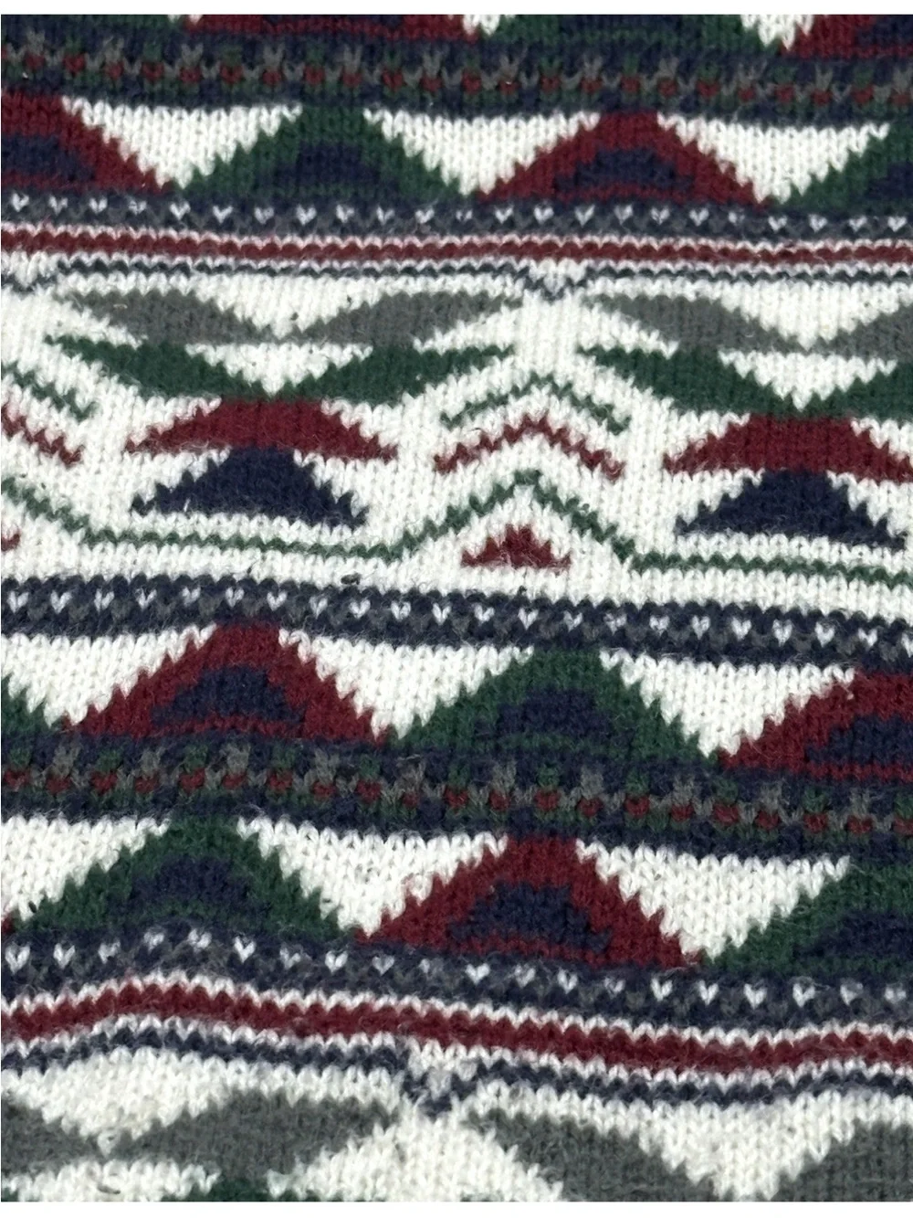PacSun Men's Cream Fair Isle Crewneck Sweater Aztec design size Large (E43)